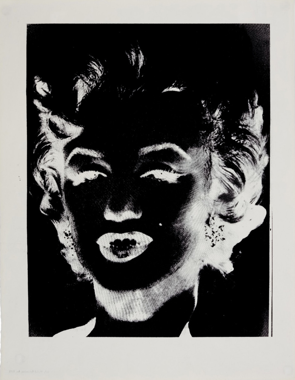 Andy Warhol - Marilyn Monroe (Marilyn; from Reversal series), C. 1978, Unique
Silkscreen on Curtis Rag paper with the © An...