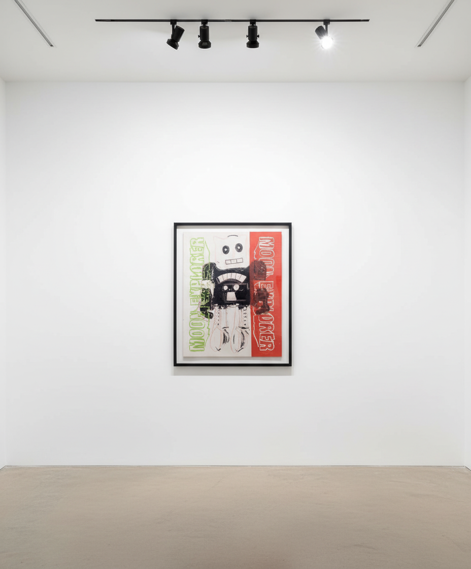 Andy Warhol - Moon Robot Explorer, from Toy Paintings, 1983, Synthetic polymer and silkscreen ink on canvas