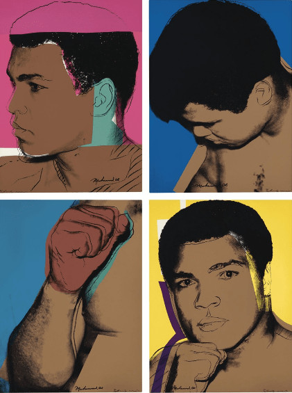 Andy Warhol - Muhammad Ali F.S. II 179 - 182, 1978, Portfolio of four screen prints