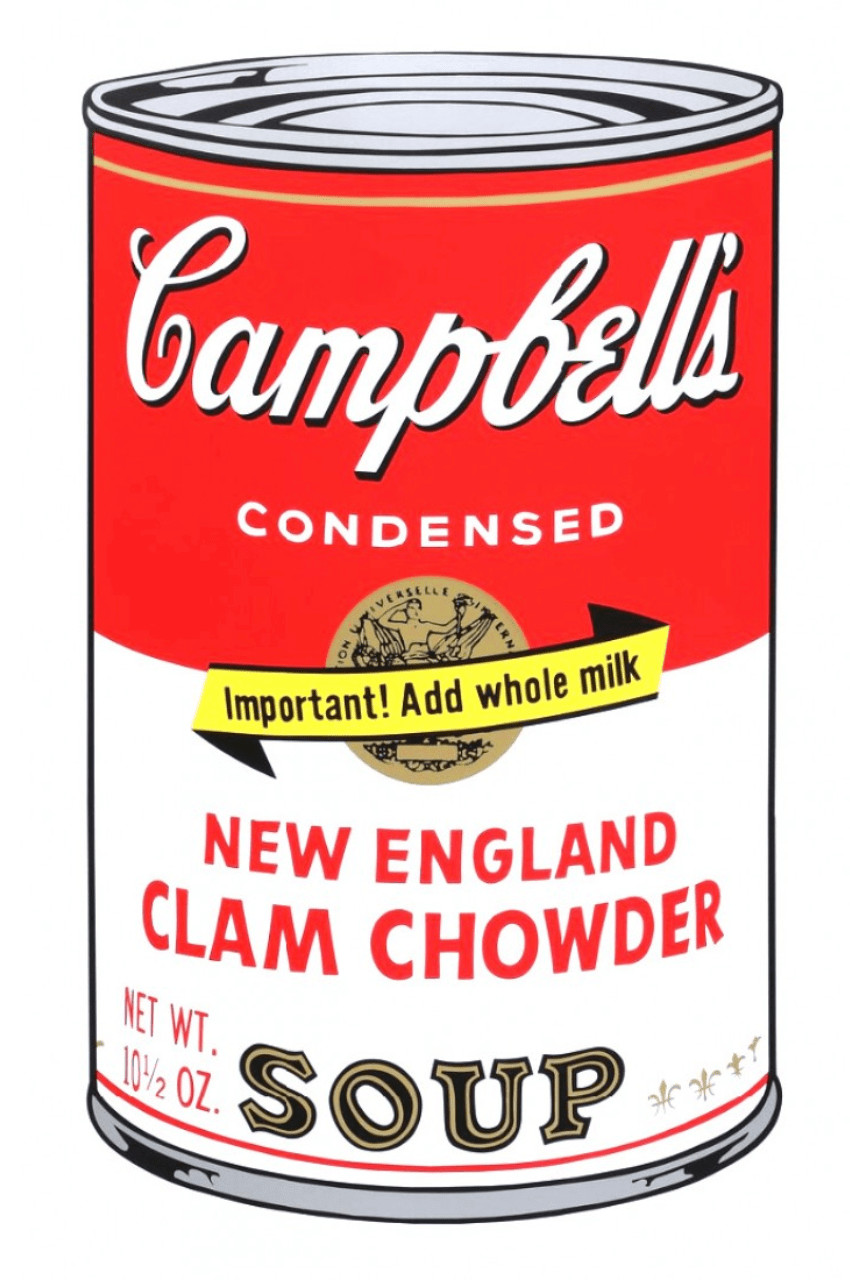 Andy Warhol - New England Clam Chowder Soup F.S. II 57, 1969, Screen print