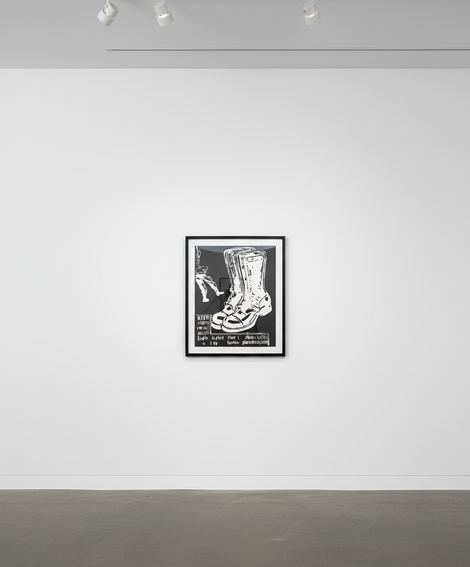 Andy Warhol - Paratrooper Boots Negative, 1985-86, Acrylic on canvas
