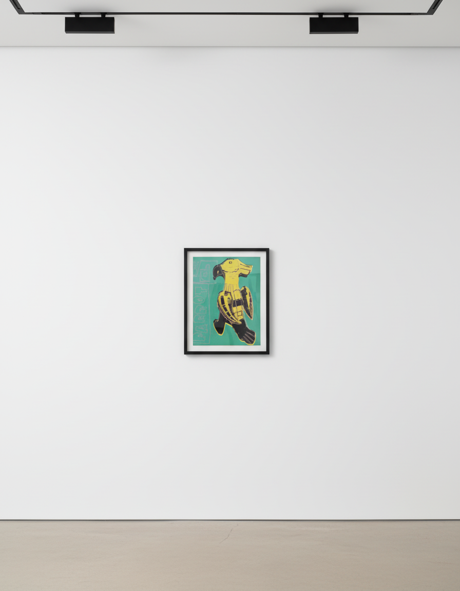 Andy Warhol - Parrot from Toy Paintings, 1983, Acrylic and silkscreen on canvas