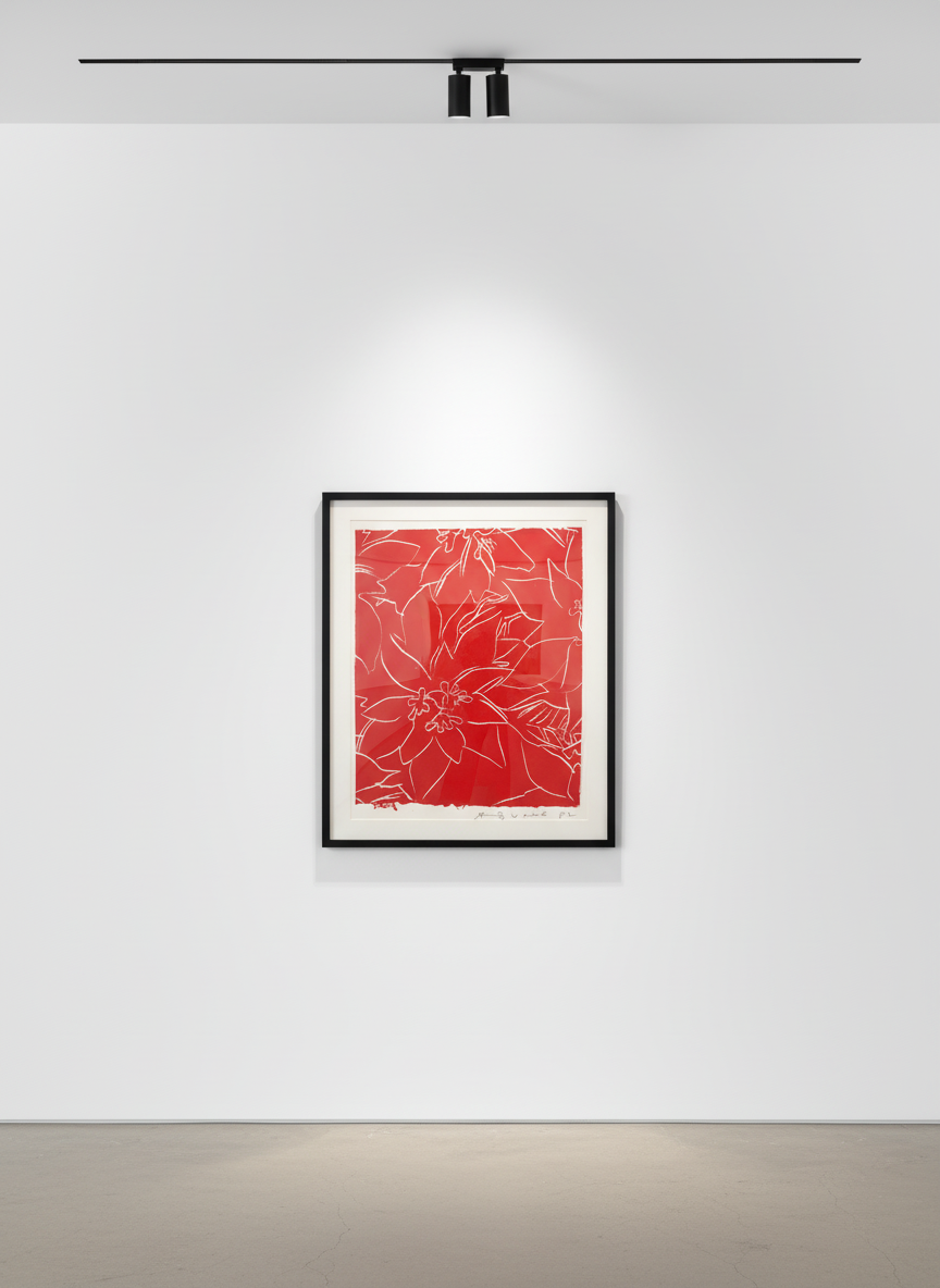 Andy Warhol - Poinsettias F.S. IIIA 50, 1983, Screen Print on Saunders Waterford (Hot Pressed) Paper