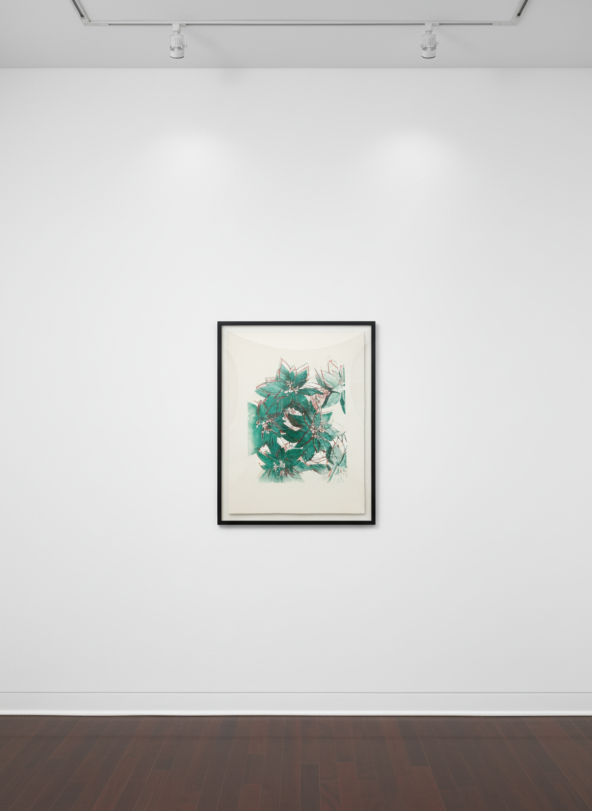 Andy Warhol - Poinsettias F.S. IIIA 51, 1983, Screen Print on Saunders Waterford (Hot Pressed) Paper