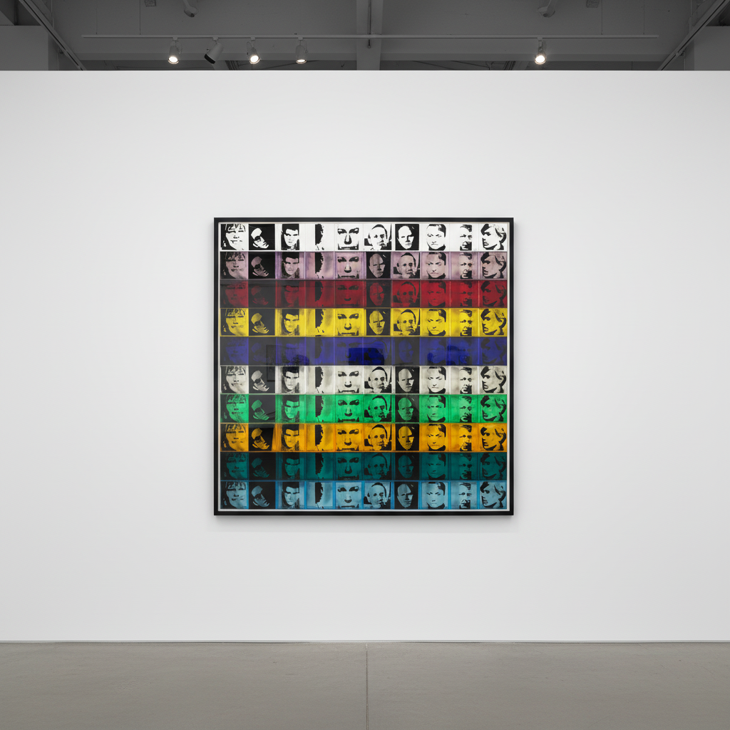 Andy Warhol - Portrait of the Artists F.S. II 17, 1967, Screen print on 100 polystyrene boxes