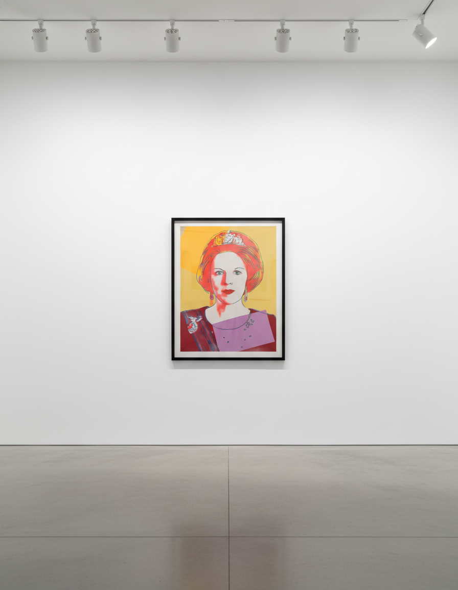 Andy Warhol - Queen Beatrix of the Netherlands F.S. II 341, from Reigning Queens, 1985, Screen print on Lenox Museum Board