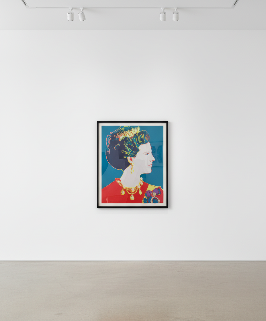Andy Warhol - Queen Margrethe II of Denmark F.S. II 343, from Reigning Queens, 1985, Screen print on Lenox Museum Board
