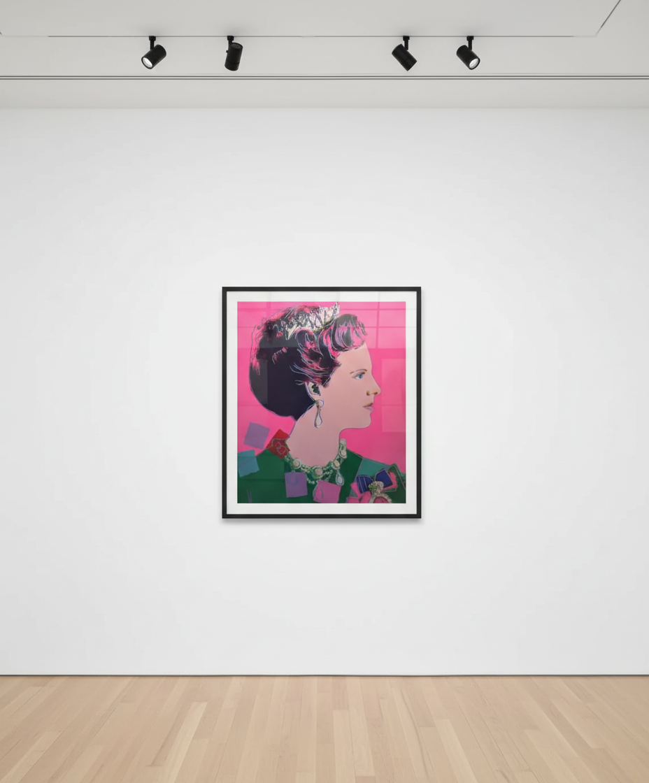 Andy Warhol - Queen Margrethe II of Denmark F.S. II 345, from Reigning Queens, 1985, Screen print on Lenox Museum Board