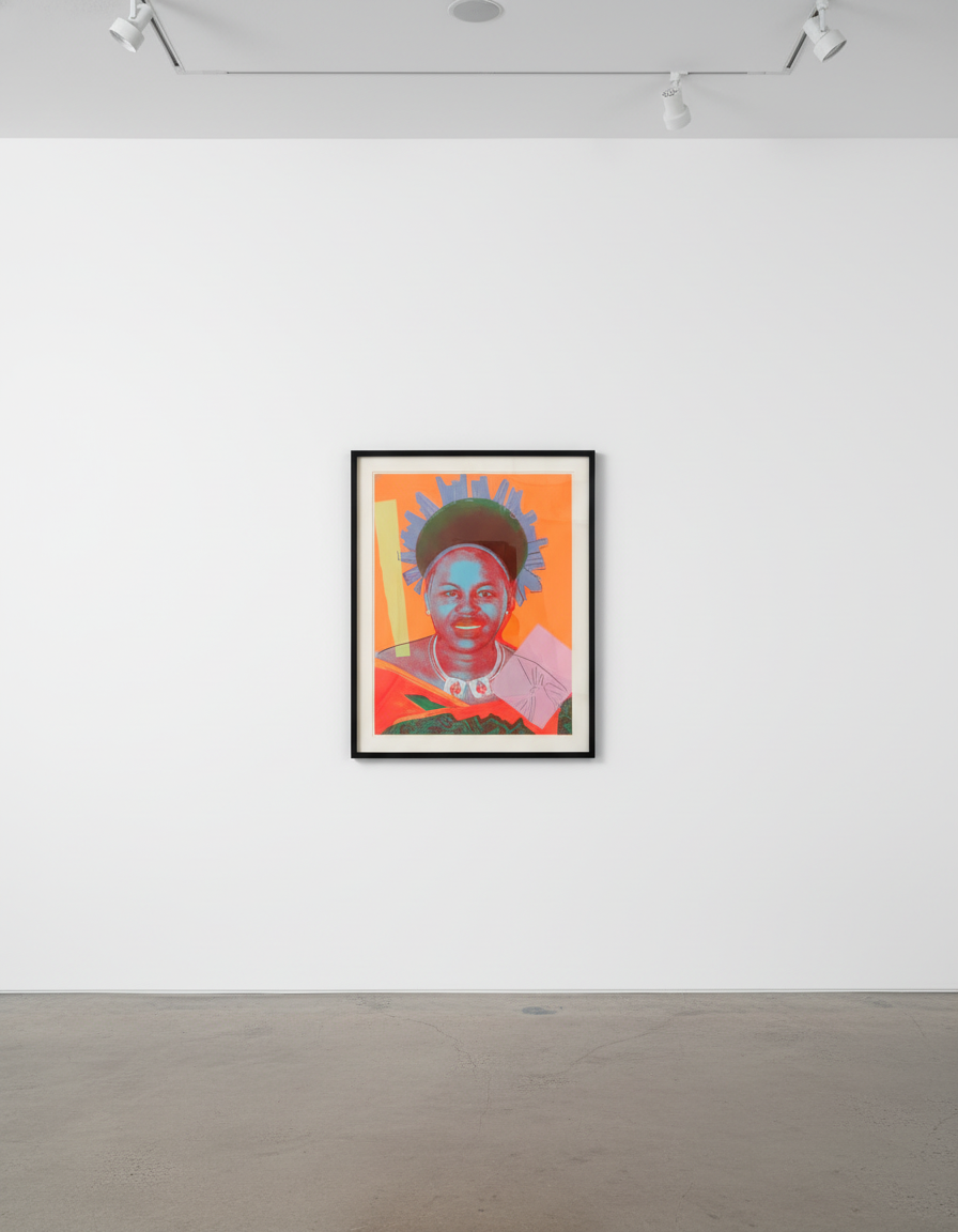 Andy Warhol - Queen Ntombi Twala of Swaziland F.S. II 346, from Reigning Queens, 1985, Screen print on Lenox Museum Board