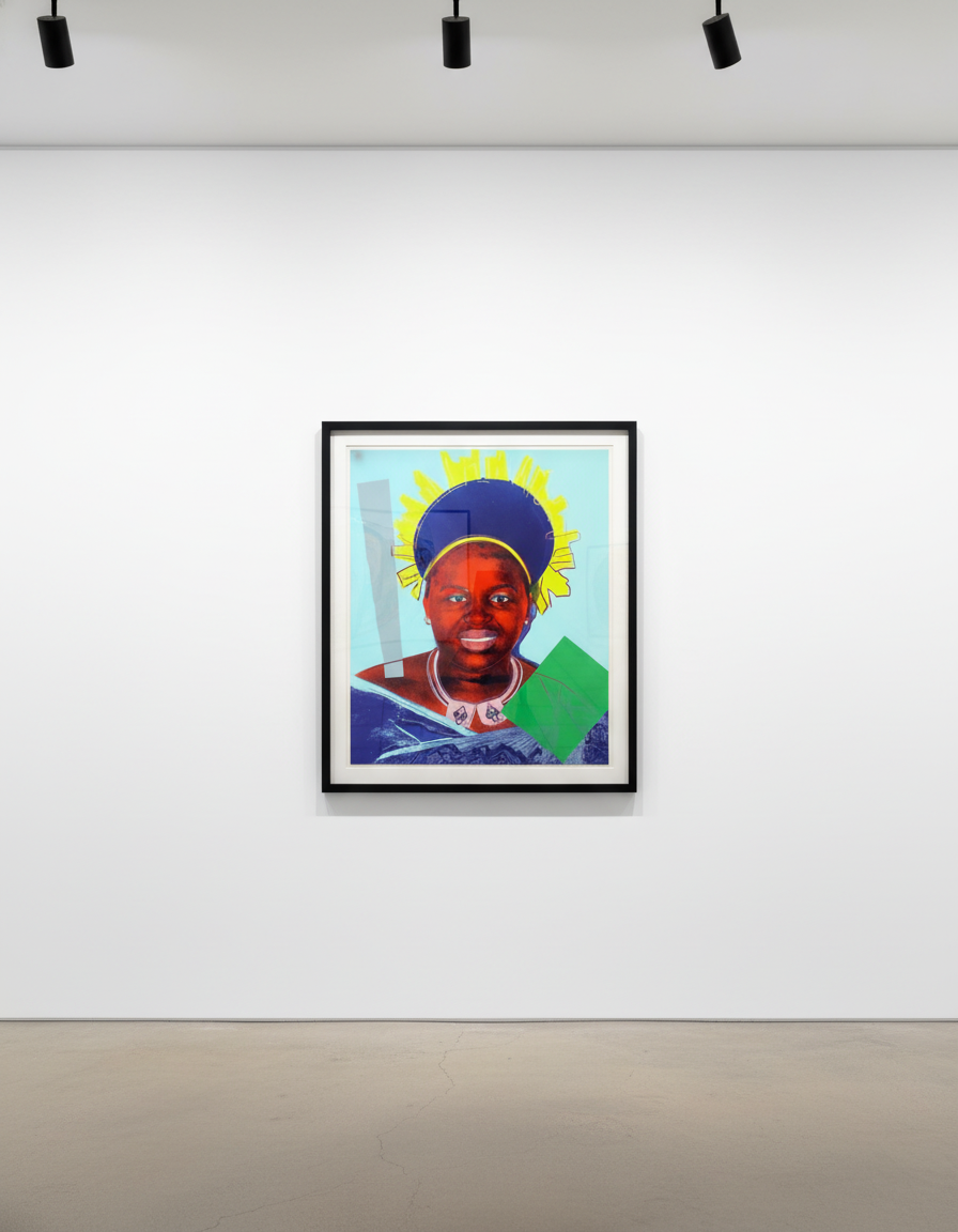 Andy Warhol - Queen Ntombi Twala of Swaziland F.S. II 347, from Reigning Queens, 1985, Screen print on Lenox Museum Board