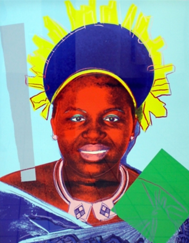 Andy Warhol - Queen Ntombi Twala of Swaziland F.S. II 347, from Reigning Queens, 1985, Screen print on Lenox Museum Board