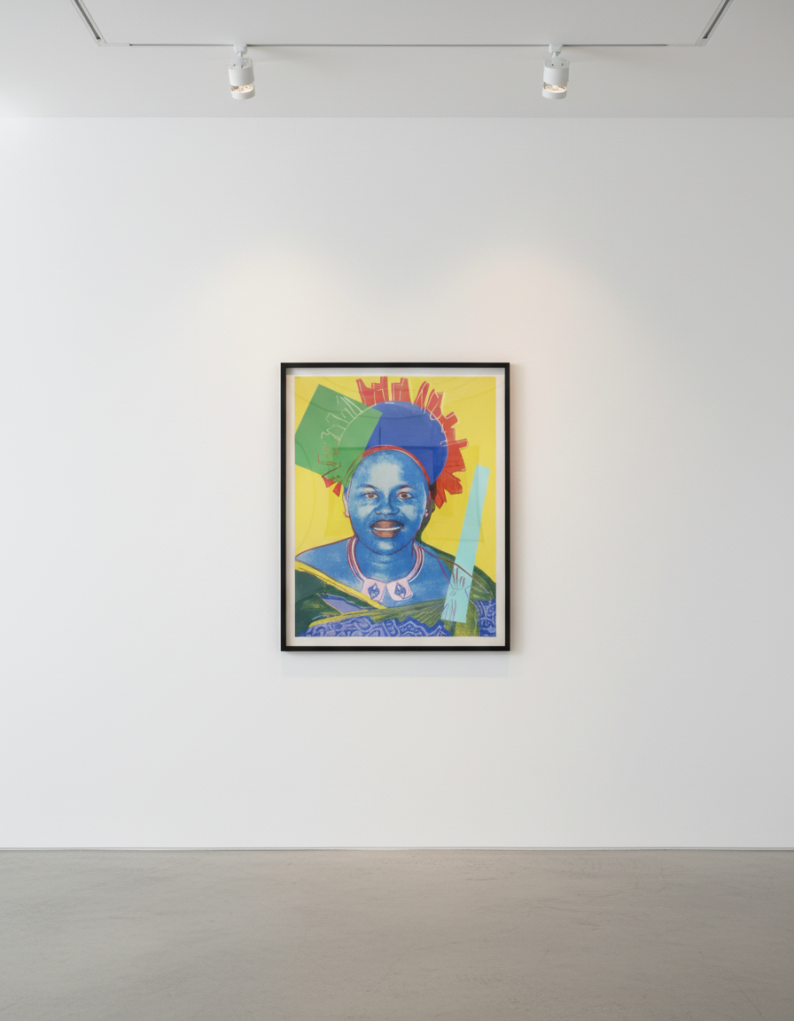 Andy Warhol - Queen Ntombi Twala of Swaziland F.S. II 348, from Reigning Queens, 1985, Screen print on Lenox Museum Board