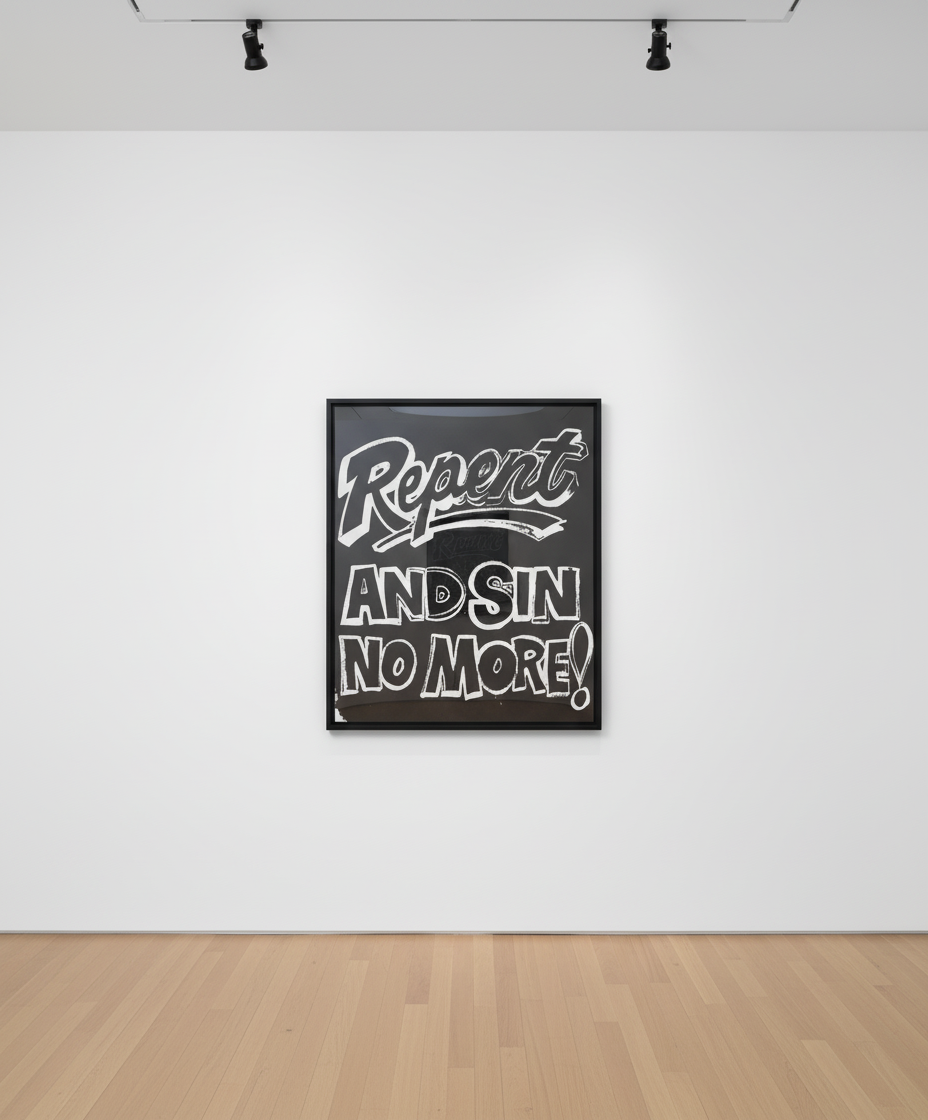 Andy Warhol - Repent and Sin No More Negative, 1986-6, Synthetic polymer and silkscreen ink on canvas
