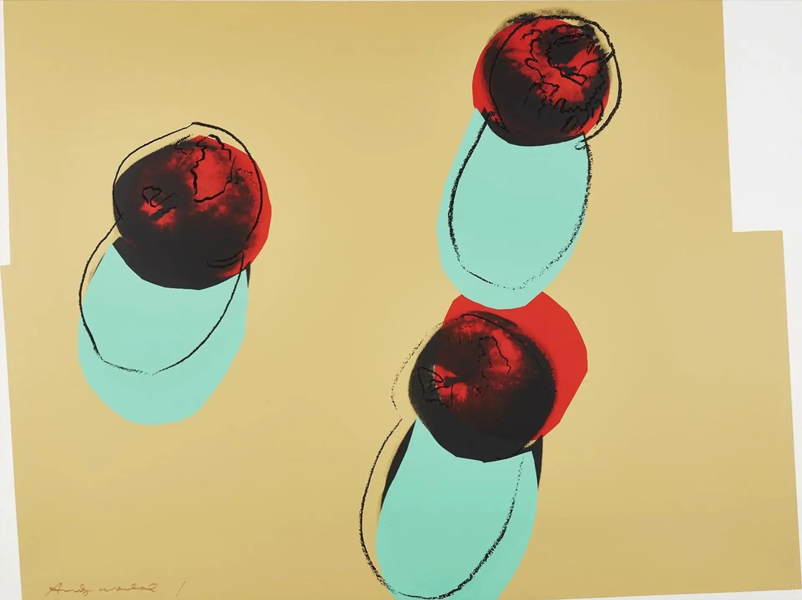 Andy Warhol - Space Fruit: Still Lifes, Apples F.S. II 200, 1979, Screen print on Lenox Museum Board