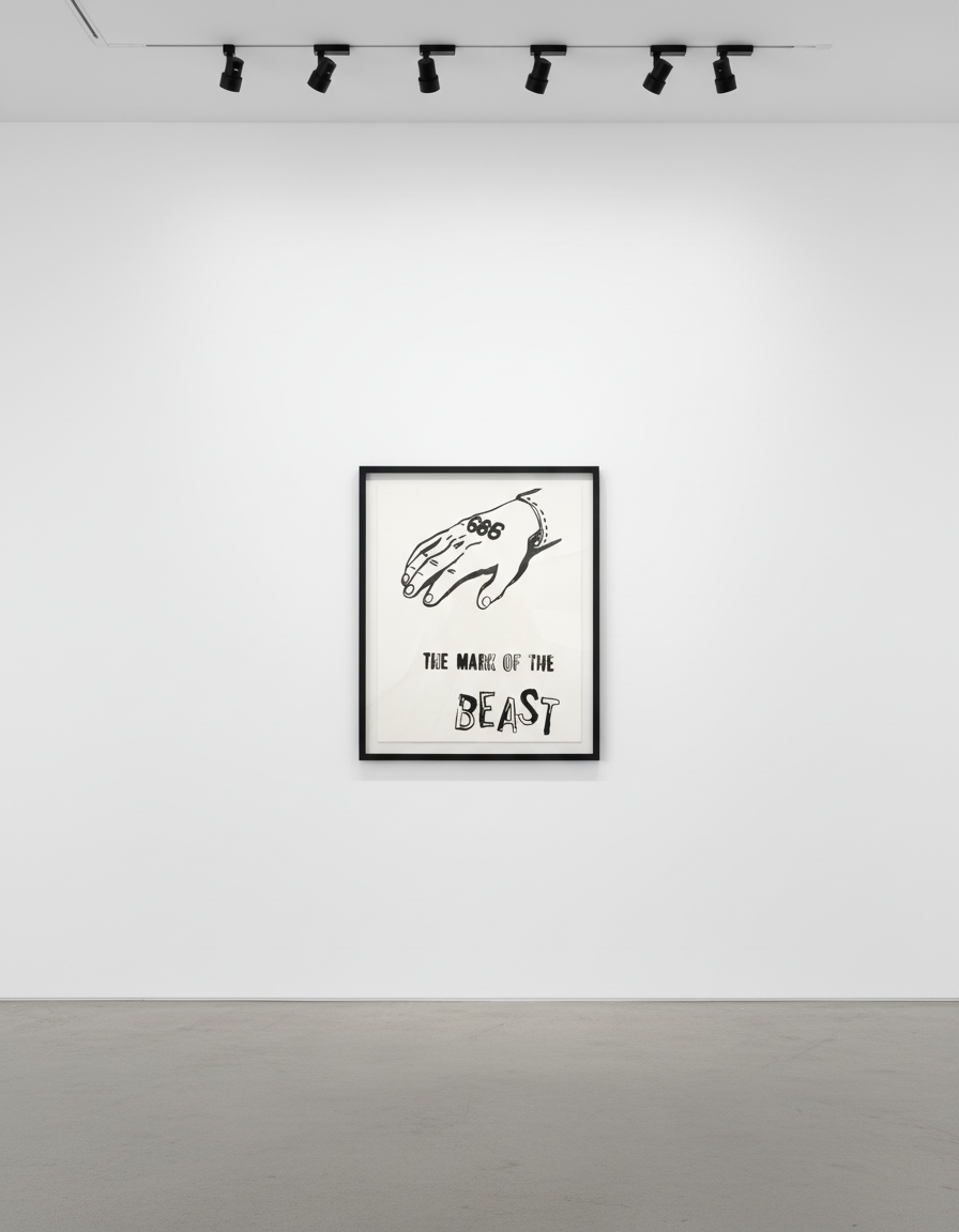 Andy Warhol - The Mark of the Beast Positive, 1985-86, Synthetic polymer and silkscreen ink on canvas