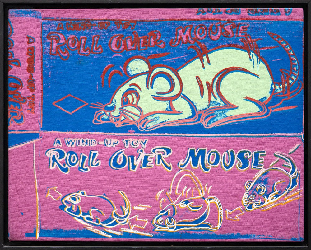 Andy Warhol - Toy Painting Roll Over Mouse, 1983, Acrylic Screen PrintUnique Signed and dated by artist