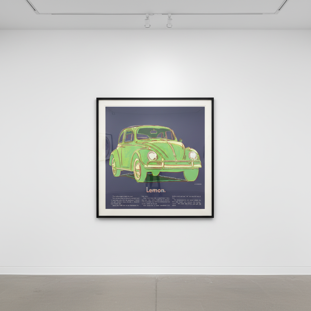Andy Warhol - Volkswagen F.S. II 358, from Ads, 1985, Screen print on Lenox Museum Board