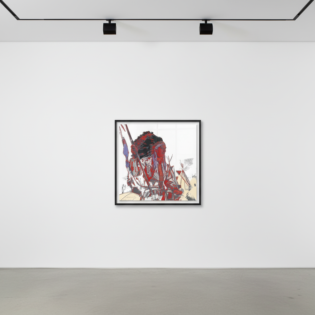 Andy Warhol - War Bonnet Indian F.S. II 373, from Cowboys and Indians, 1986, Screen print on Lenox Museum Board