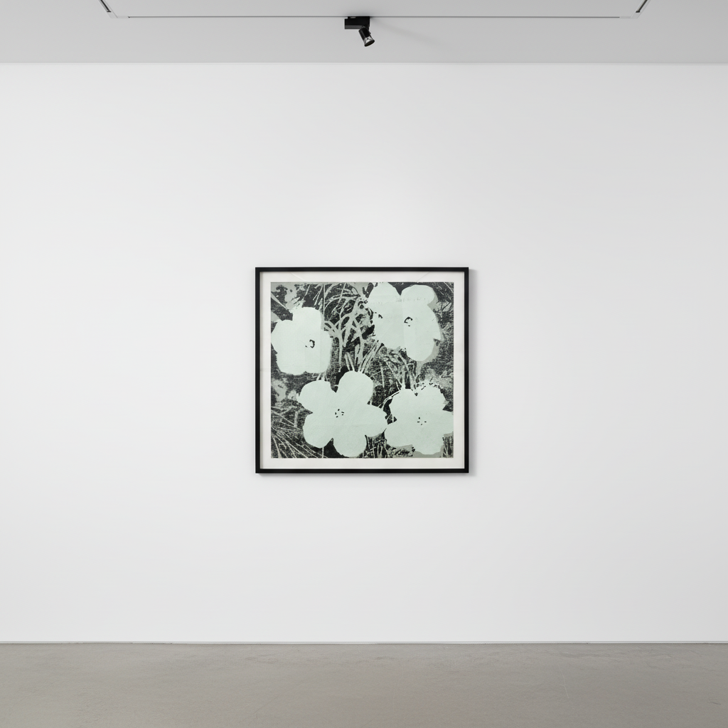 Andy Warhol - White Flowers, 1964, Acrylic and silkscreen ink on canvas
Signed and dated 1964 on verso