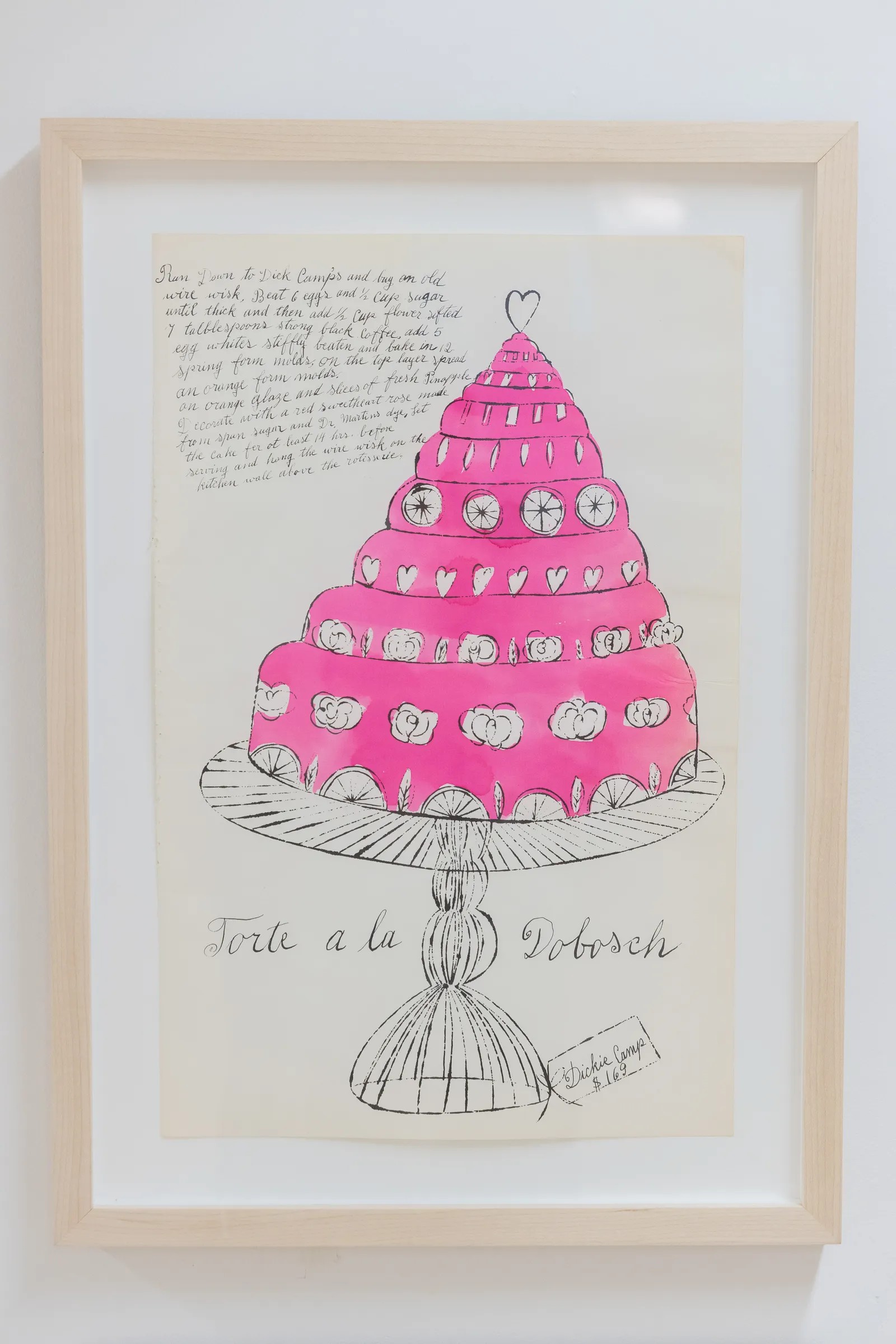 Andy Warhol - Torte A La Dobosch F.S. IV 130A, from Wild Raspberries, 1959, Offset lithograph on paper with hand coloring