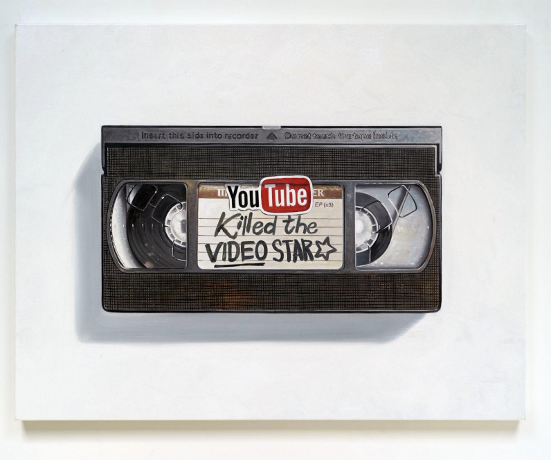 Arlo Sinclair - YouTube Killed The Video Star (VHS), 2025, Oil on canvas
Signed on verso + COA
1/1 Unique