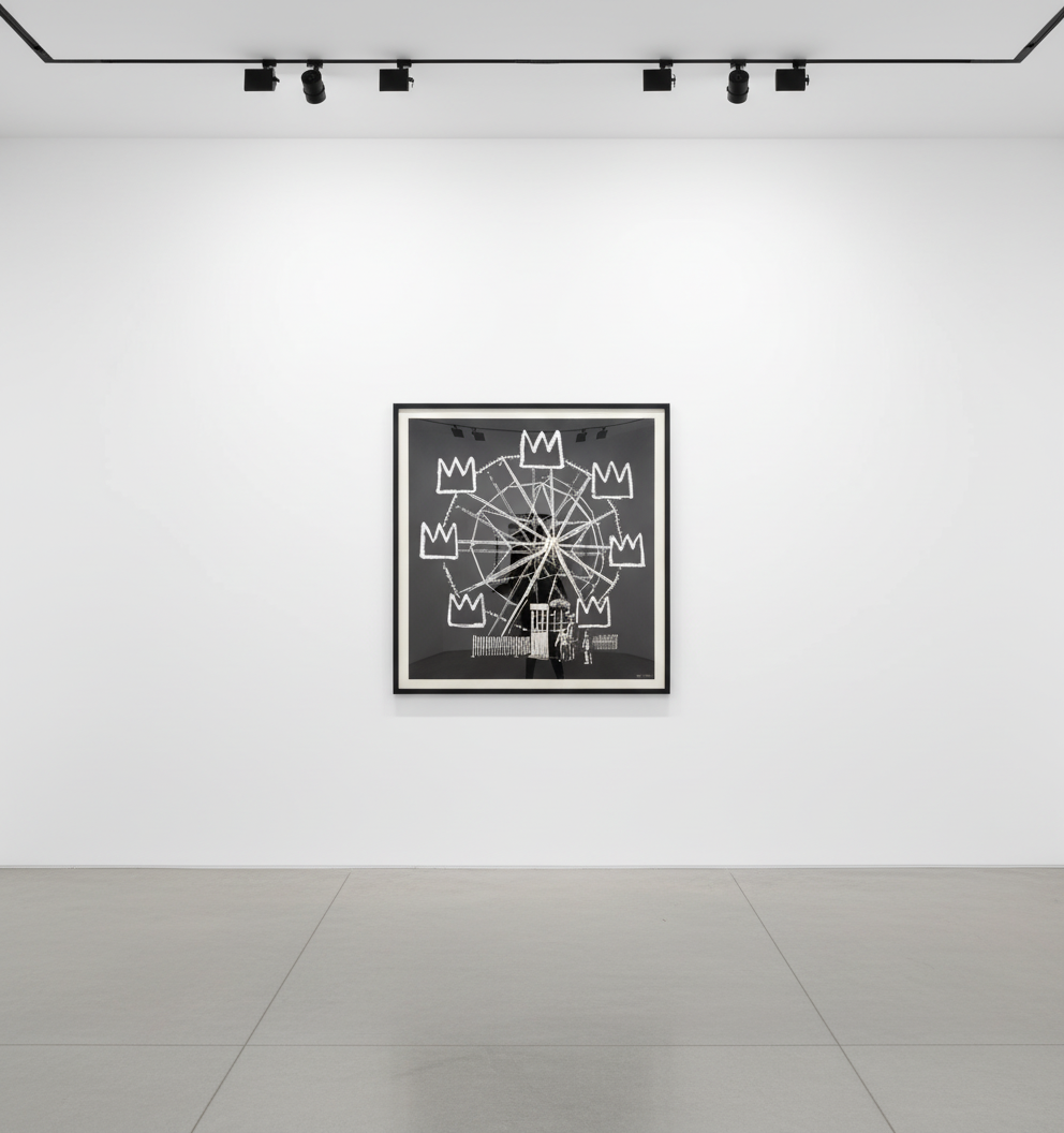 Banksy - Banksquiat Grey, 2019, Screen print