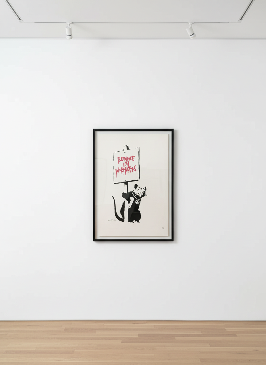 Banksy - Because I'm Worthless (Signed), 2004, Screen print