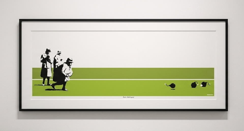 Banksy - Bomb Middle England (Unsigned), 2001, Screen print
Unsigned
Numbered