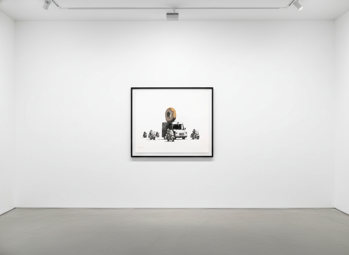 Banksy - Chocolate Donut (Signed), 2009, Screen print