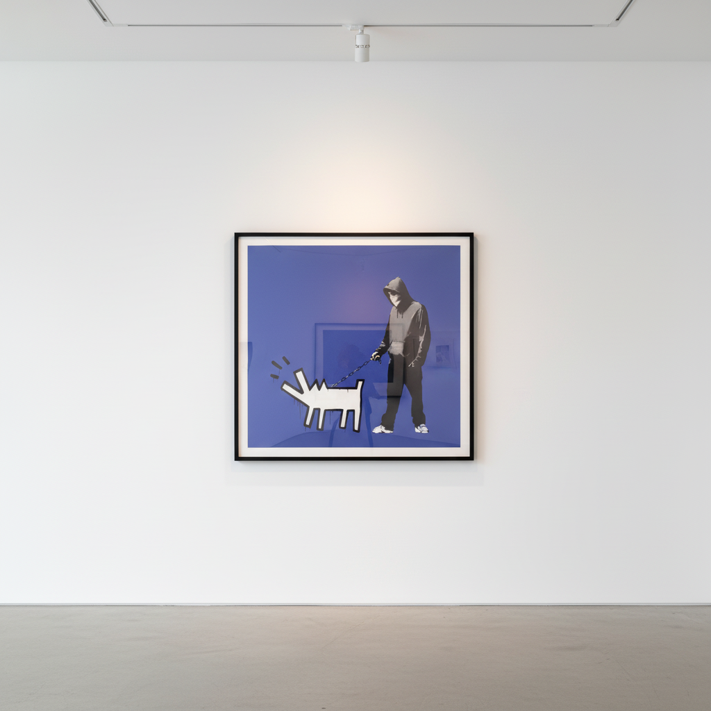 Banksy - Choose Your Weapon Dark Blue, 2010, Screen print