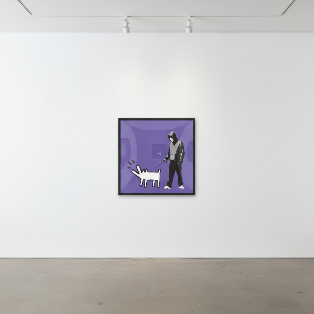 Banksy - Choose Your Weapon Dark Purple, 2010, Screen print