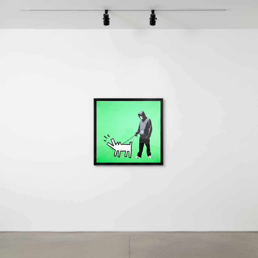 Banksy - Choose Your Weapon Fluoro Green, 2010, Screen print