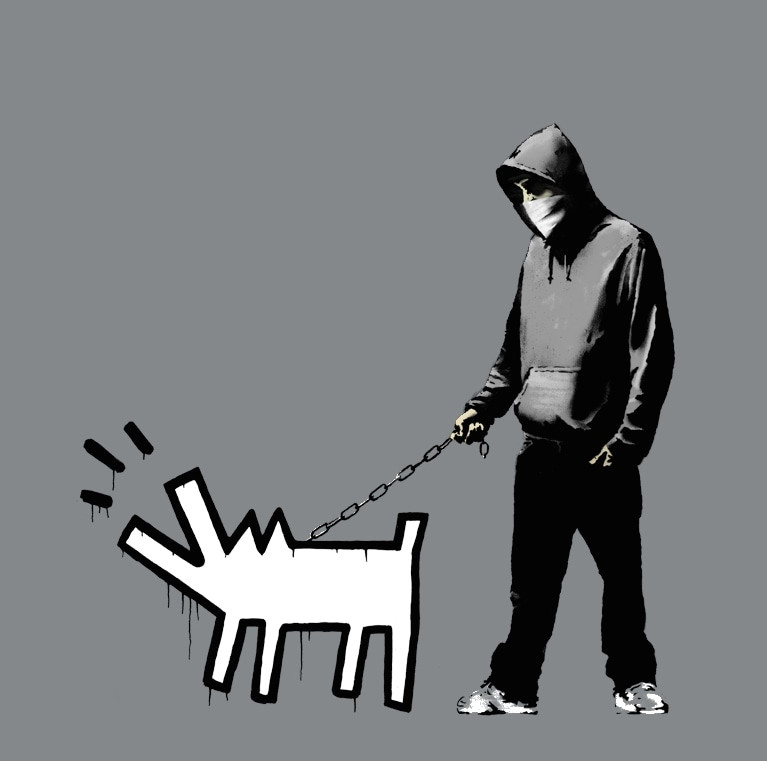 Banksy - Choose Your Weapon Grey, 2010, Screen print