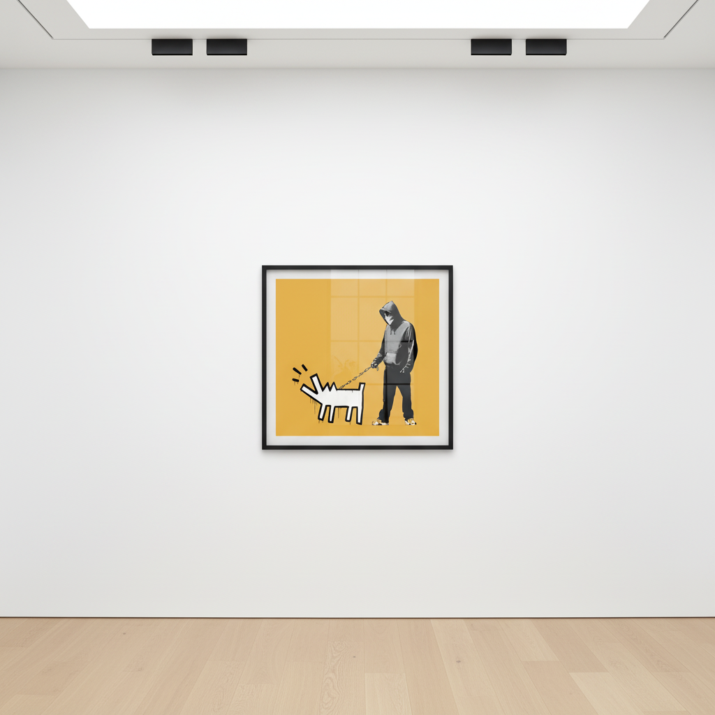 Banksy - Choose Your Weapon Light Orange, 2010, Screen print