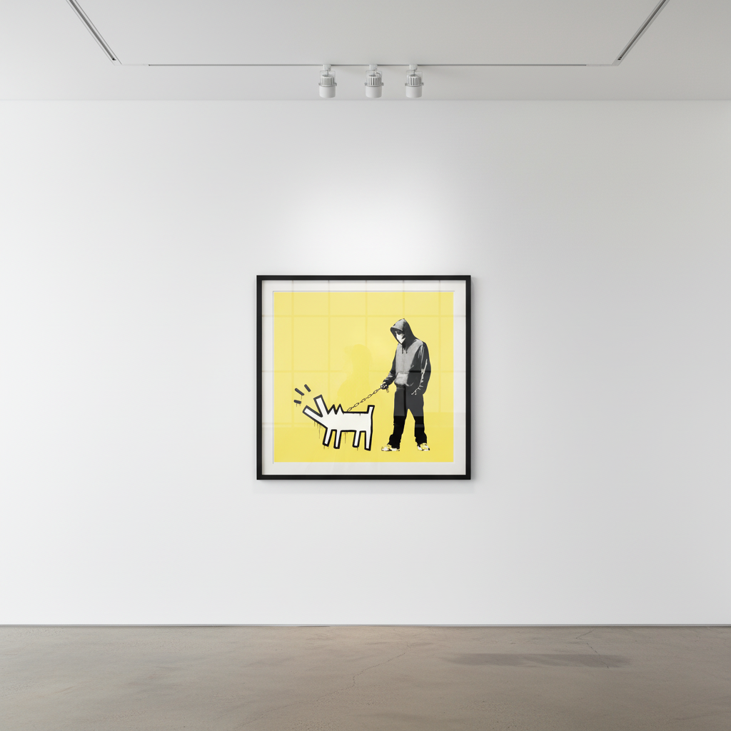 Banksy - Choose Your Weapon Soft Yellow, 2010, Screen print