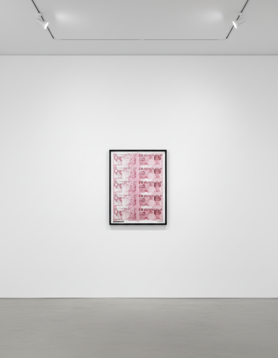 Banksy - DiFaced Tenners Pink (Signed), 2004, Lithograph