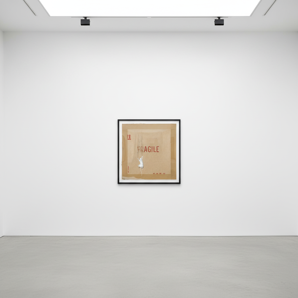 Banksy - Fragile , In Aid Of Legacy Of War Foundation, 2022, Silkscreen with hand finished cut on cardboard