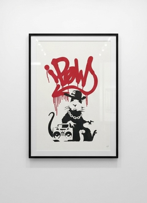 Banksy - Gangsta Rat (Red) (Unsigned), 2004, Screen print