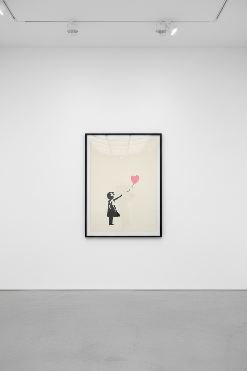 Banksy - Girl With Balloon Pink AP, 2004, Screen print
Signed