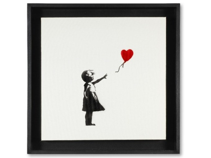 Banksy - Girl With Balloon, 2003, Spray paint on canvas