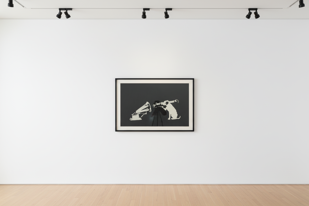 Banksy - HMV Dog (Signed), 2004, Screen print