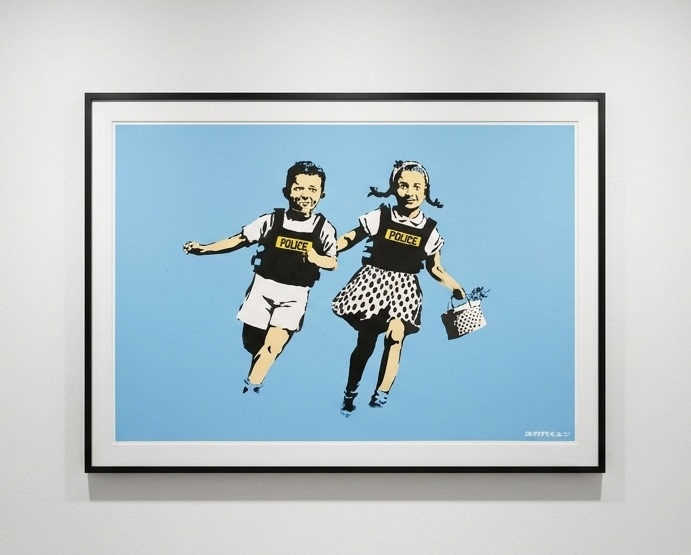 Banksy - Jack and Jill (Police Kids) (Unsigned), 2005, Screen print