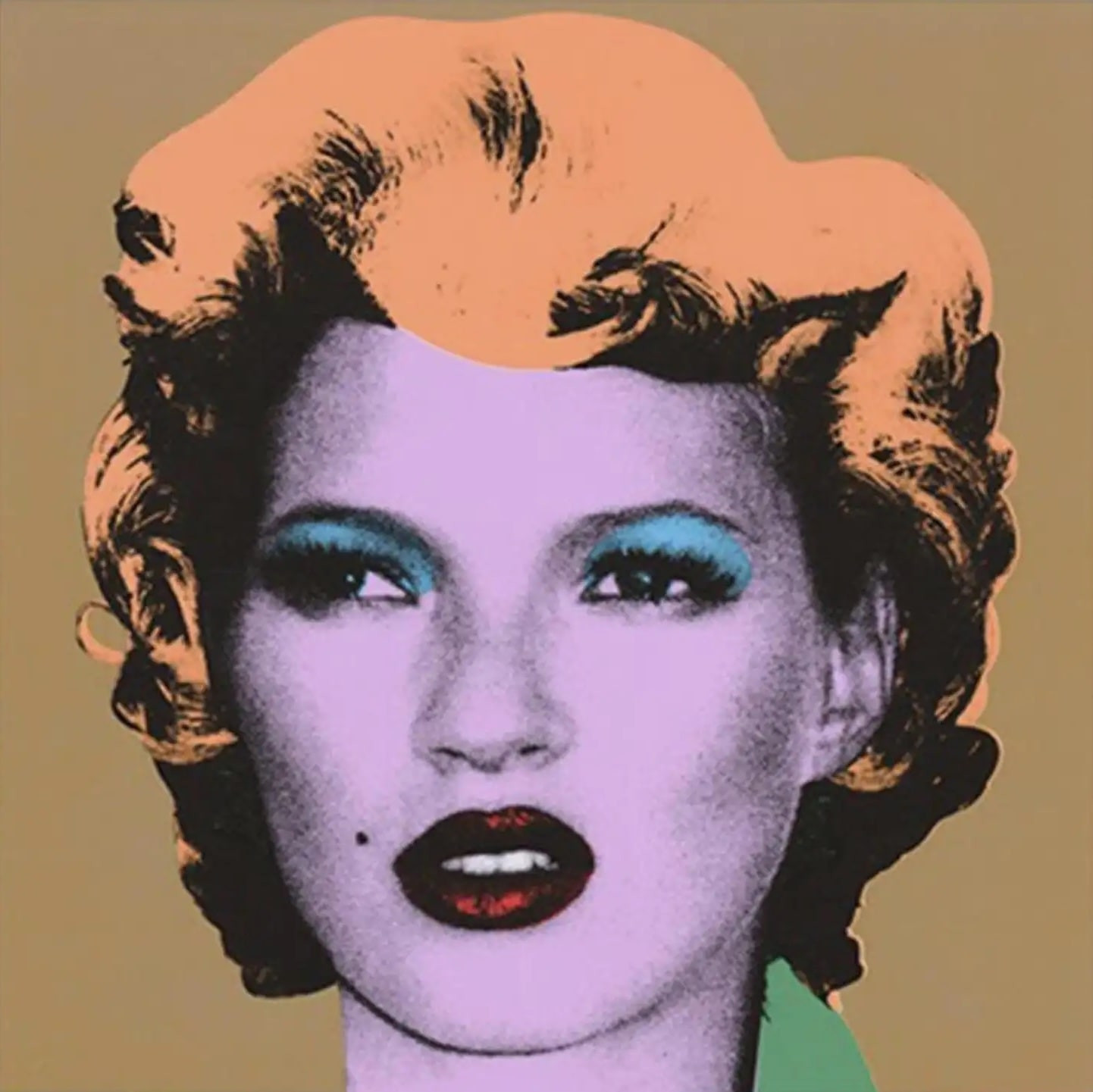 Banksy - Kate Moss Apricot/Gold, 2006, Screen print