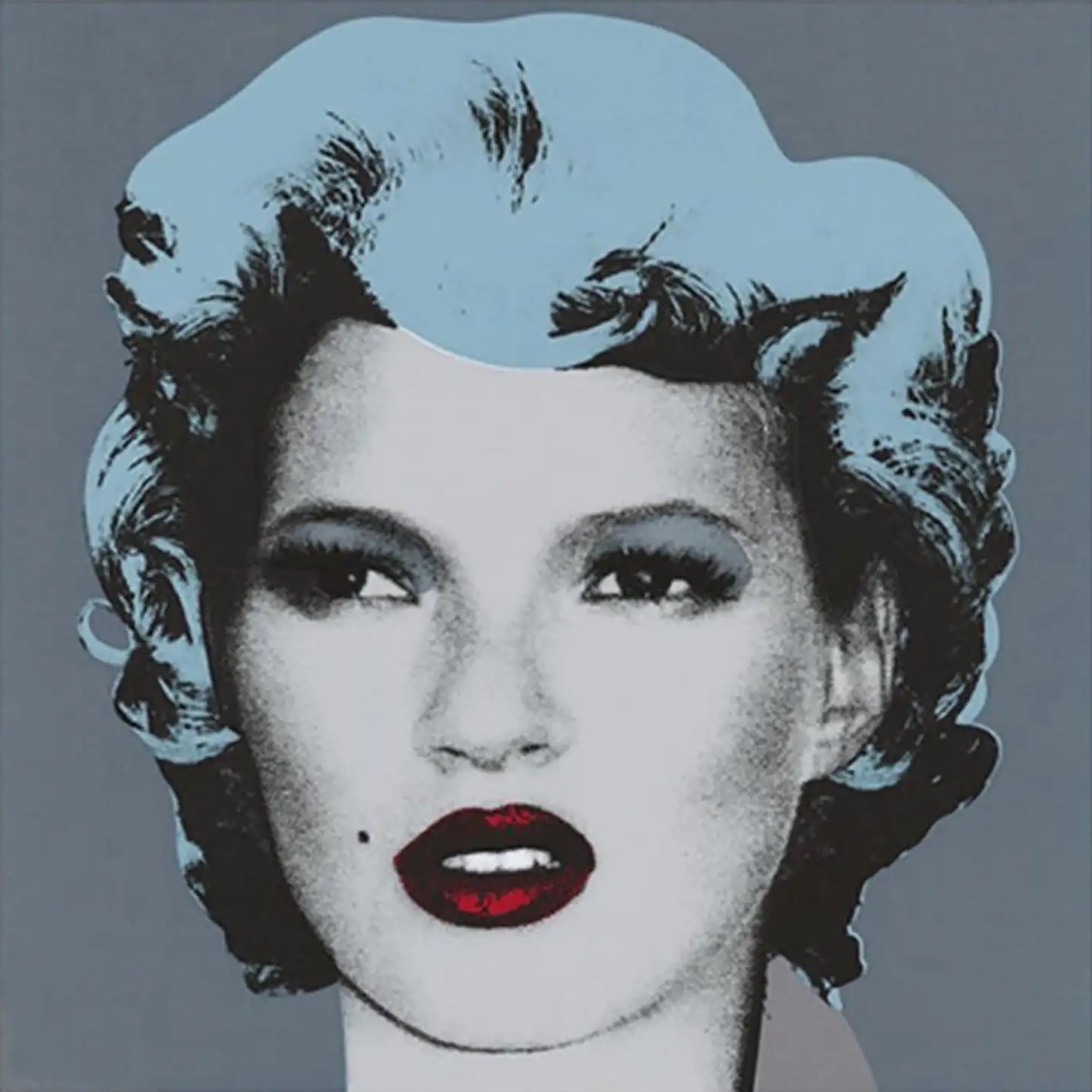 Banksy - Kate Moss Blue/Grey, 2006, Screen print