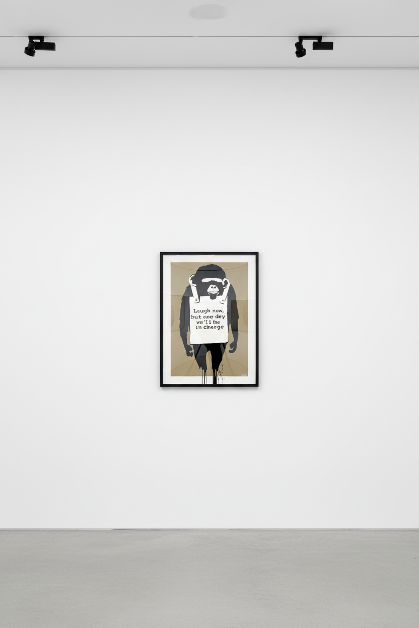 Banksy - Laugh Now, 2003, Screen print