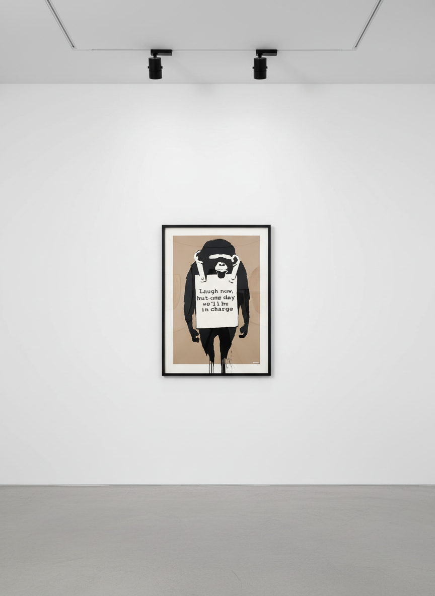 Banksy - Laugh Now Signed, 2003, Screen print