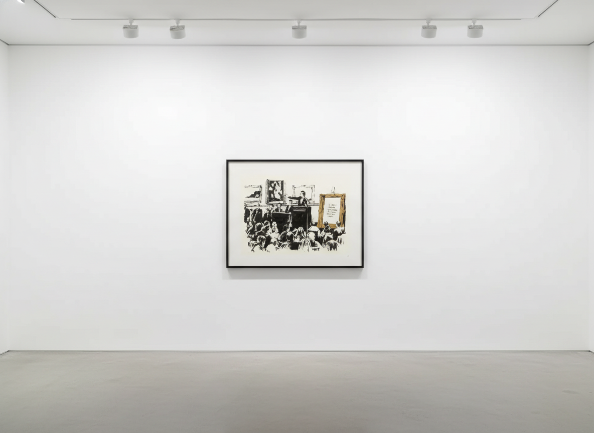 Banksy - Morons (LA Edition White) (Unsigned), 2007, Screen print