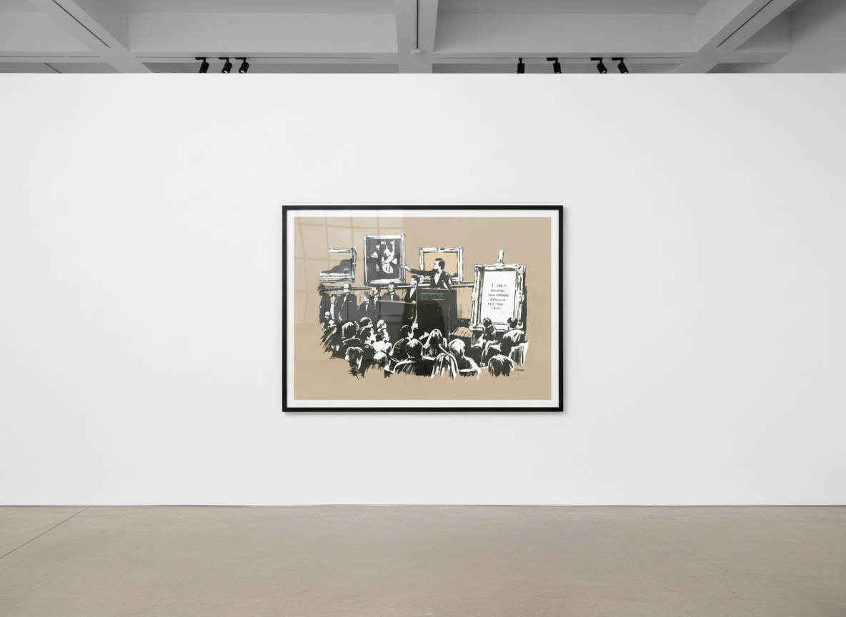 Banksy - Morons, 2007, Screen print