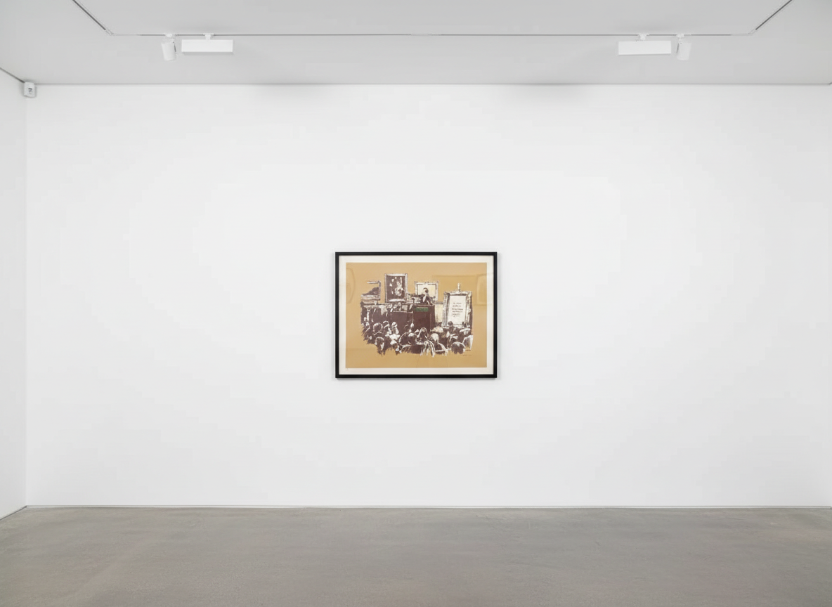 Banksy - Morons Sepia, 2006, Screen print