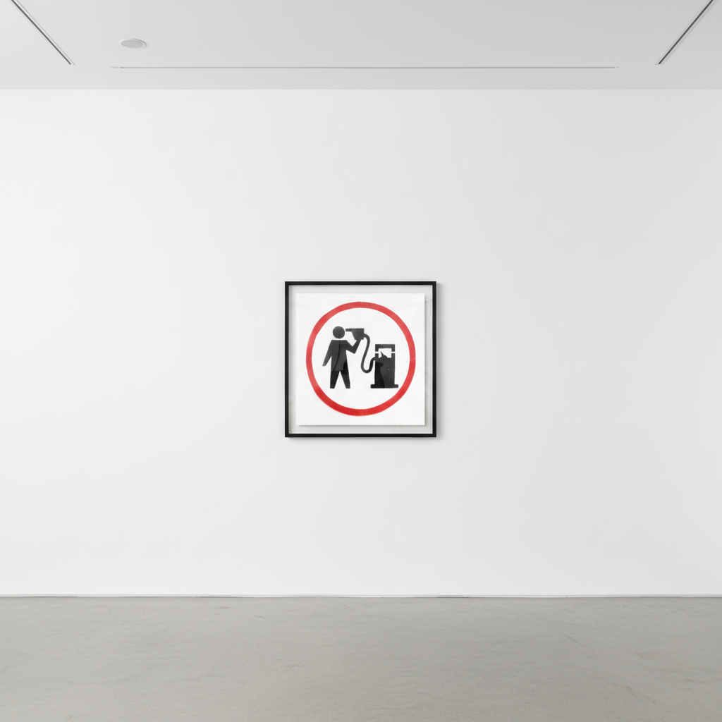 Banksy - Petrol Head, 2003, Spray paint on canvas